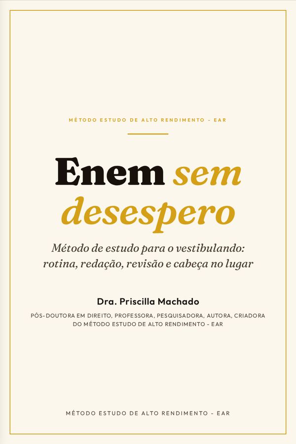 Capa do livro Enem sem desespero