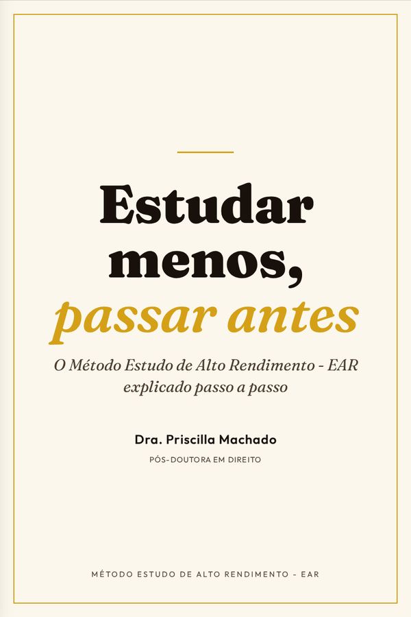 Capa do livro Estudar menos, passar antes