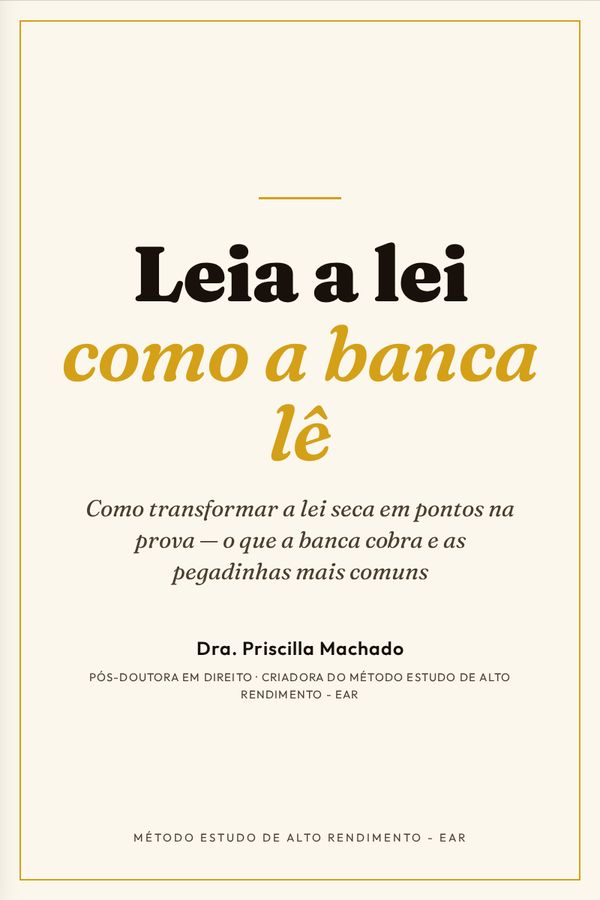 Capa do livro Leia a lei como a banca lê