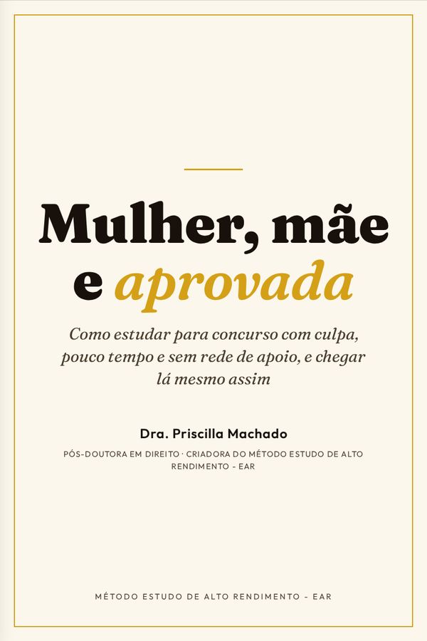 Capa do livro Mulher, mãe e aprovada