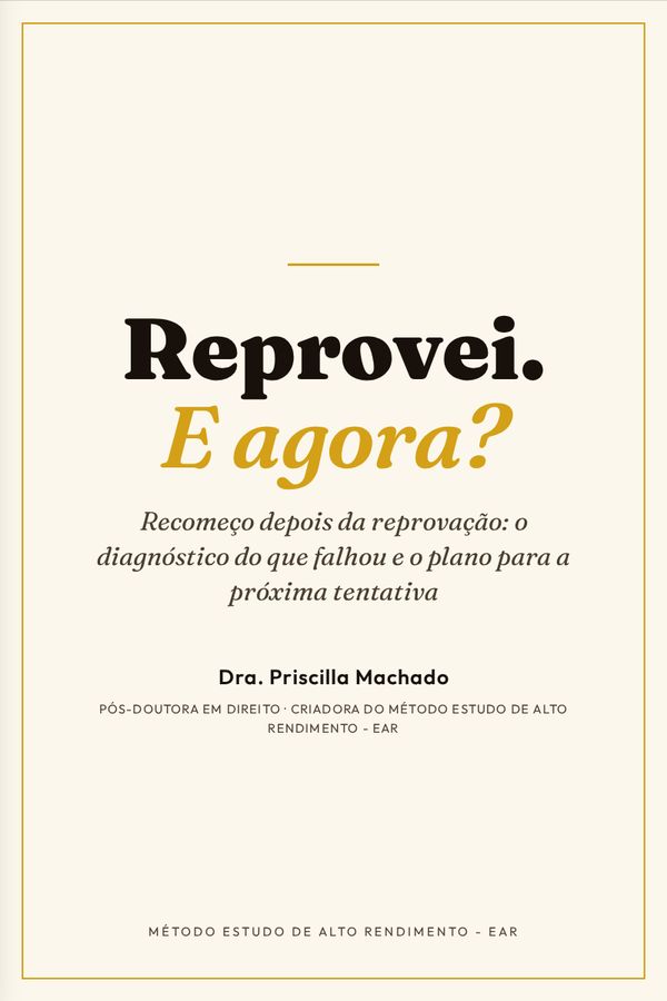 Capa do livro Reprovei. E agora?