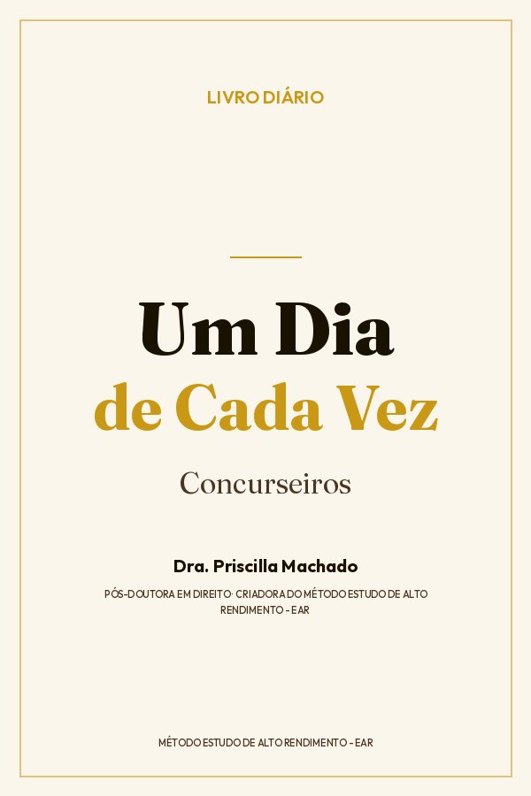 Capa do livro Um Dia de Cada Vez — Concurseiros